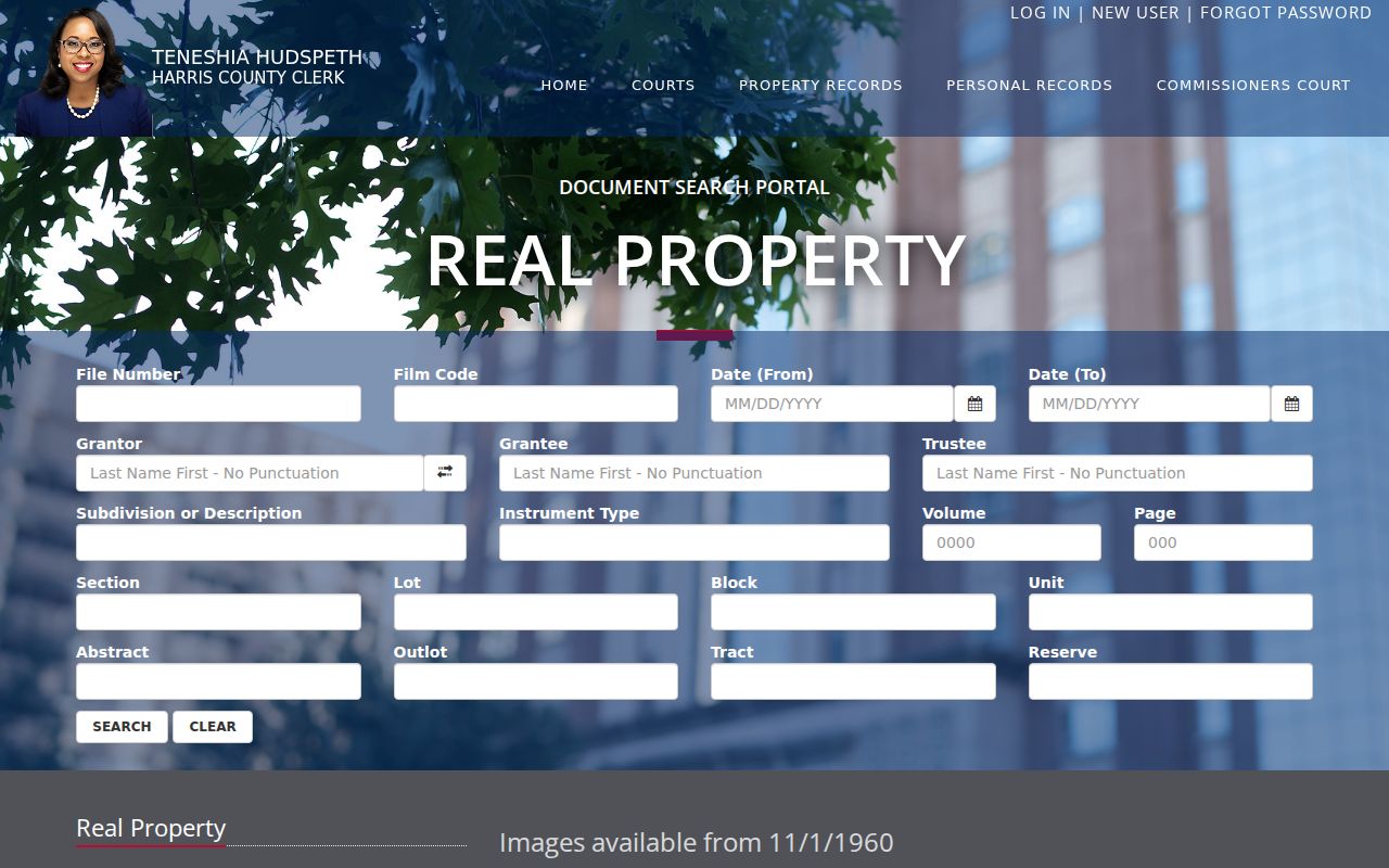 Baytown previous residents Harris County deed-index search